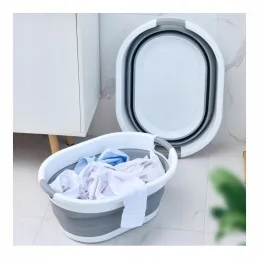 Silikonska košara za rublje LONNA 24L / Bijela