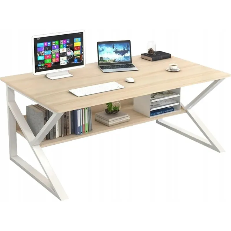 Kancelarijski stol s policom SAGRA 1000 x 600 / Bijeli