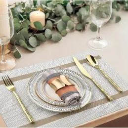 Podloga za stol GENIA 300 x 450 mm / Siva-zlatna