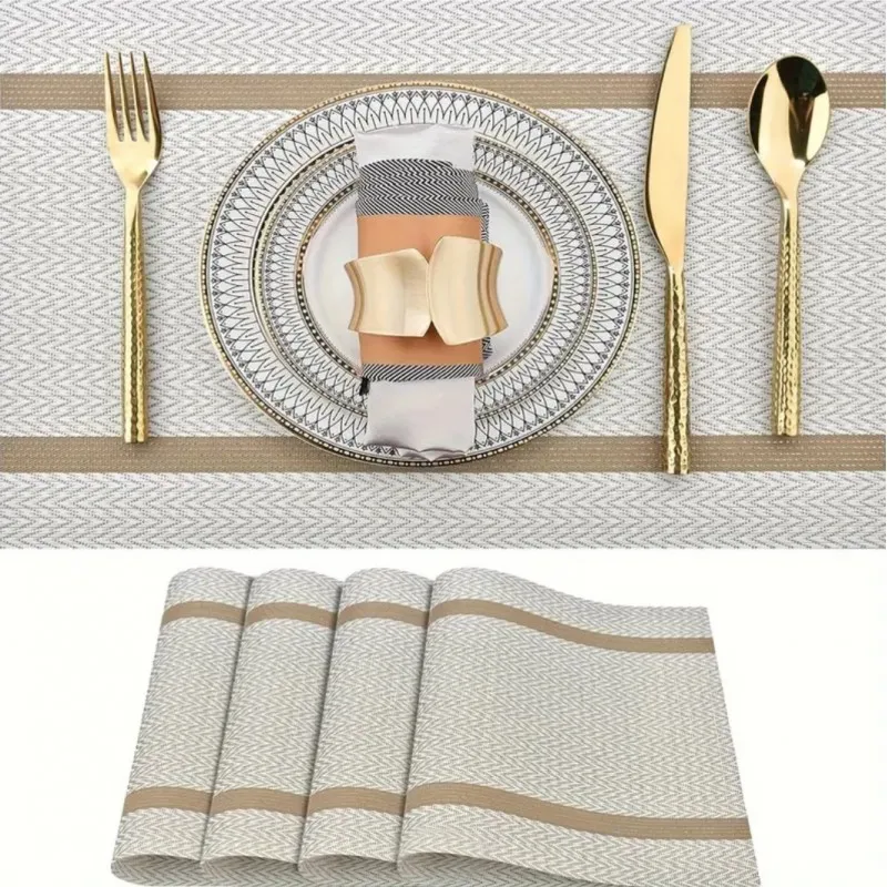 Podloga za stol GENIA 300 x 450 mm / Siva-zlatna