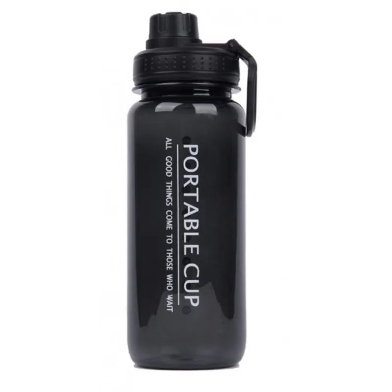 Sportska bočica za vodu FITTNESS 600ml / Crni dim