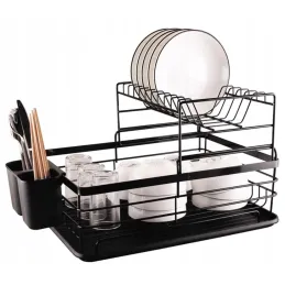 Odkapnica za posuđe COSTA / Crna mat