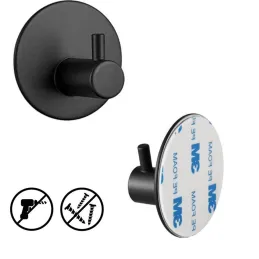 Samoljepljiva vješalica CLAUDIO / Crna mat