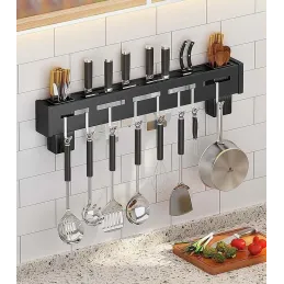 Držač za nože i pribor za zid ALEXA 500 mm / Crna mat
