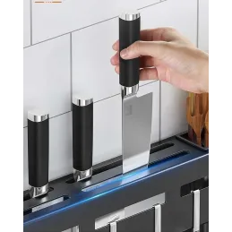 Držač za nože i pribor za zid ALEXA 500 mm / Crna mat