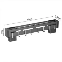Držač za nože i pribor za zid ALEXA 500 mm / Crna mat