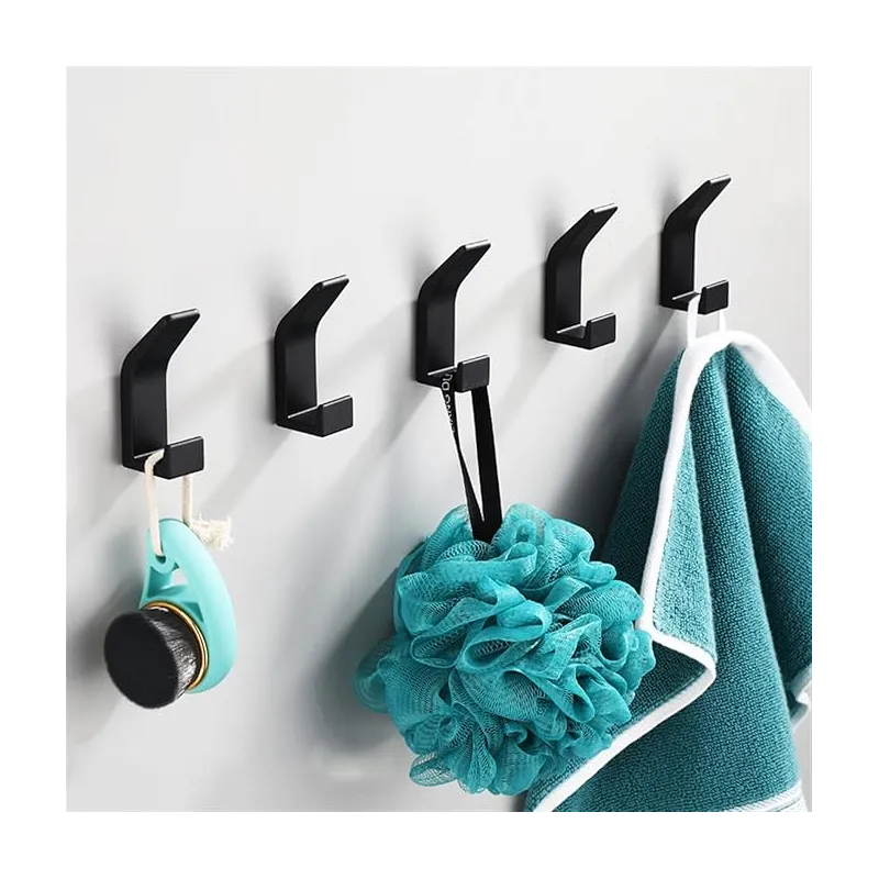 Set od 5 samoljepljivih kuka LULO / Crna mat