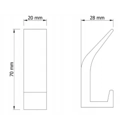 Set od 5 samoljepljivih kuka LULO / Crna mat