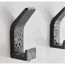 Set od 5 samoljepljivih kuka LULO / Crna mat