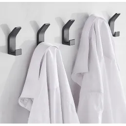 Set od 5 samoljepljivih kuka LULO / Crna mat