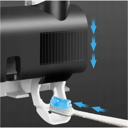 Ekskluzivni držač za četkice za zube s UV sterilizacijom i dozatorom / Crna mat