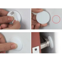 Set od 6 samoljepljivih vrata zastoja INTRO / Transparent