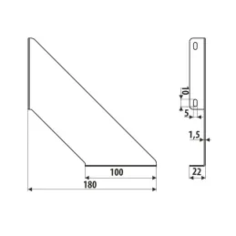Set od 2 konzola za policu MALAGA / Crna mat
