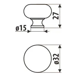 Ručka knopka SALMIA / Žuta