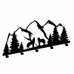 Vješalica za zid ALPEN / Crna mat