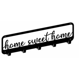 Vješalica za zid HOME 3 / Crna mat