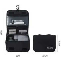 Putni organizator za kozmetiku CLEAR / Crni