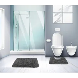 3-dijelni set podložaka za kupaonicu / Antracit