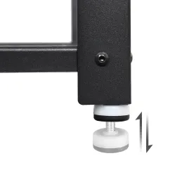 Ormarić za cipele s tabureom VIANO 730 / Crna mat - vintage drvo