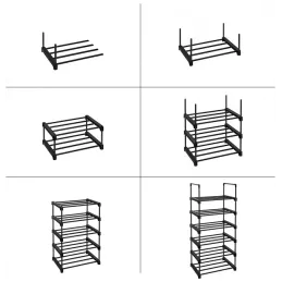 Stalak za cipele EKKO LINE MAXI 106 / Mat crna