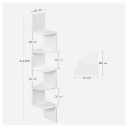 Kutna polica REGALO WOOD / Bijela