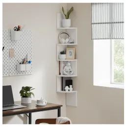 Kutna polica REGALO WOOD / Bijela