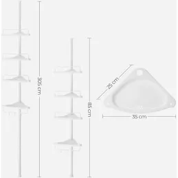 Kutni kupaonski ormarić REGALO SPA / Bijela