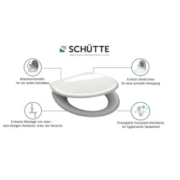 WC daska s tihim zatvaranjem / Bijela