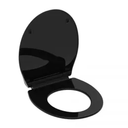 WC daska s tihim zatvaranjem SLIM / Crna