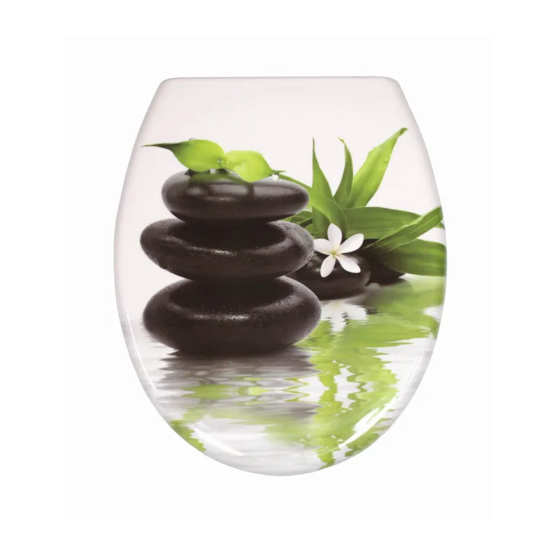 WC daske sa mekanizmom za tiho spuštanje / Motiv crno kamenje