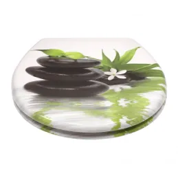 WC daske sa mekanizmom za tiho spuštanje / Motiv crno kamenje