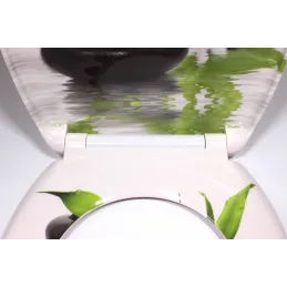 WC daske sa mekanizmom za tiho spuštanje / Motiv crno kamenje