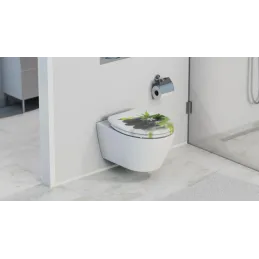 WC daske sa mekanizmom za tiho spuštanje / Motiv crno kamenje