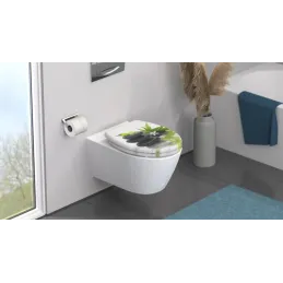 WC daske sa mekanizmom za tiho spuštanje / Motiv crno kamenje