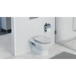 WC daska s tihim zatvaranjem / Mramor