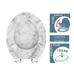 WC daska s tihim zatvaranjem / Mramor