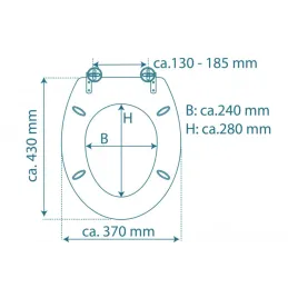 WC daska s tihim zatvaranjem / Blue wood