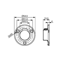Krajni dio za okruglu šipku garderobne šipke / Crna mat