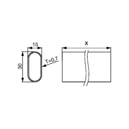 Ovjesna šipka ovalna UNION / Sjajni krom