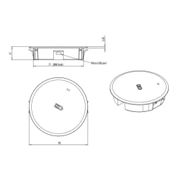 Bežični punjač POINT 15W / Crna