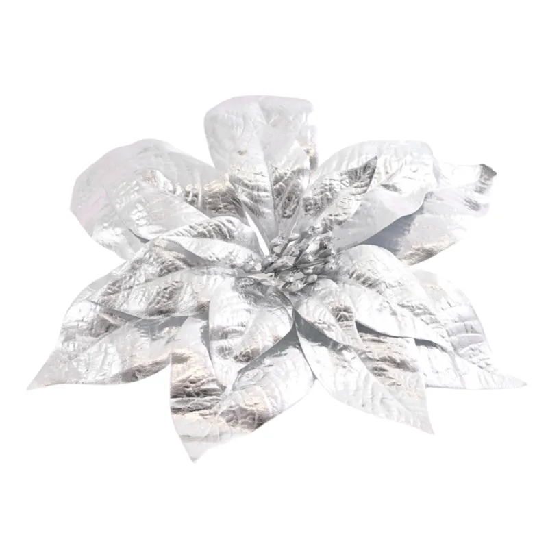 Ukrasni cvijet za bor ROSE 250 mm / Srebrna