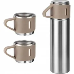 Dizajnerska termosica s 3 čaše 500 ml / Krem