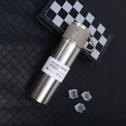 Dizajnerska termosica s 3 čaše 500 ml / Krem