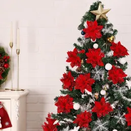 Ukrasni cvijet za bor ROSE 140 mm / Crvena