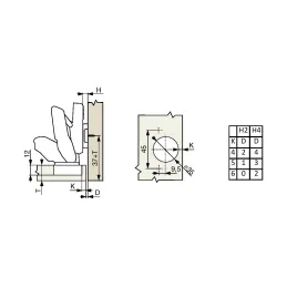 Umetnuta CLIP šarka 165° za otvaranje bez ručki s 3D podloškom