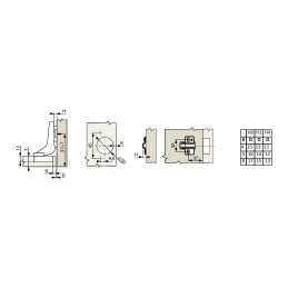 Set 2 komada umetnutih CLIP spona s ublaživačem i EUROPE podloškom / Antracit