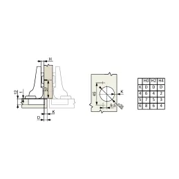 Polunadzidna CLIP šarka s ublaživačem i 3D podloškom