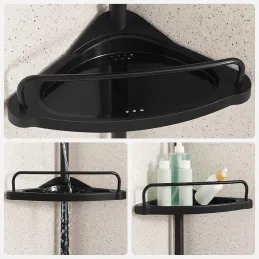 Kutna kupaonska polica REGALO SPA / Crna