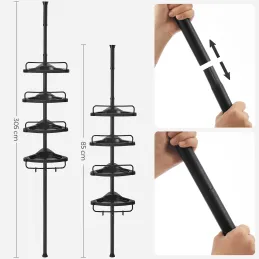 Kutna kupaonska polica REGALO SPA / Crna