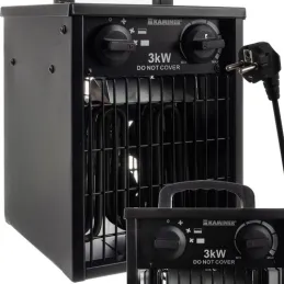 Prijenosni grijač KAMINER 3000W / Crna mat